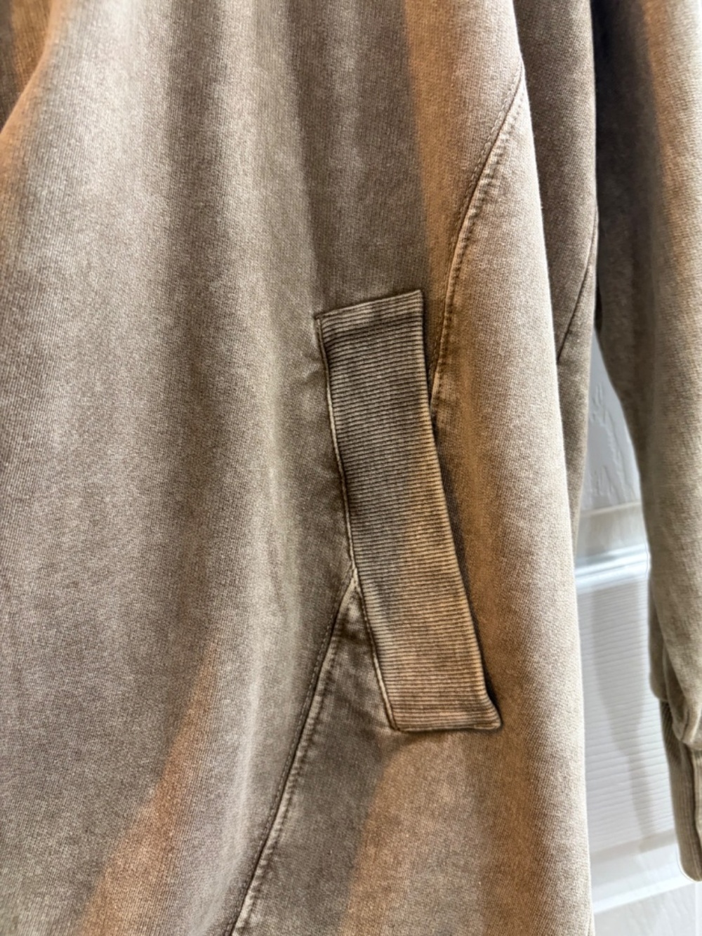 New Easel Mineral Washed Hoodie Pullover Dress Brown Oversized Tunic Small Brown - Picture 4 of 6
